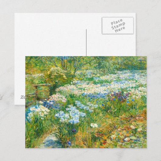 De watertuin van Childe Hassam Briefkaart (Voorkant / Achterkant)