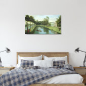 De watertuinen van Chiswick House Canvas Afdruk (Insitu (Slaapkamer))