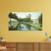 De watertuinen van Chiswick House Canvas Afdruk (Insitu (Woonkamer))