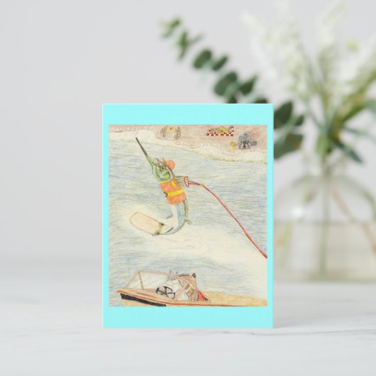 De watervaarder briefkaart (Staand voorkant)