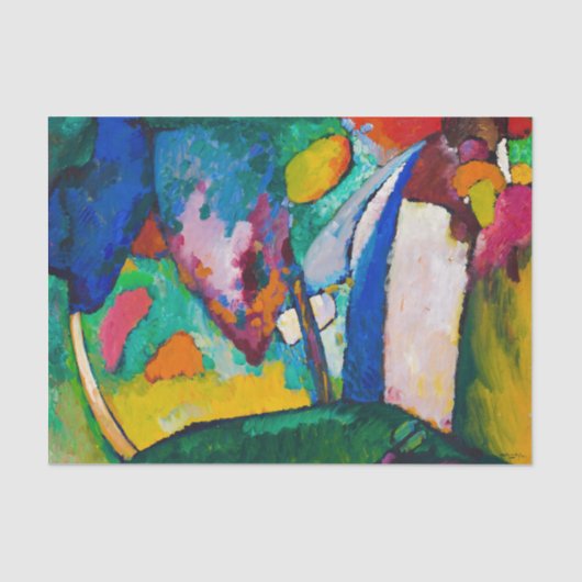 De waterval, 1909 door Wassily Kandinsky Tissuepapier (Voorkant)