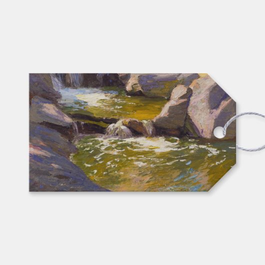 De waterval (door E.H. Potthast) Cadeaulabel (Voorkant (Horizontaal))