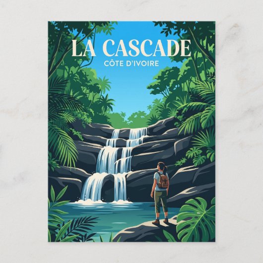 De Waterval Ivoorkust Briefkaart (Voorkant)