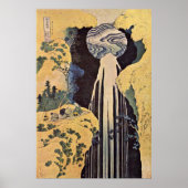 De waterval van Amida door Katsushika Hokusai Poster (Voorkant)