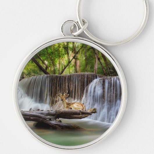 De Waterval van de Gom met het Deer Relaxing Sleutelhanger (Voorkant)