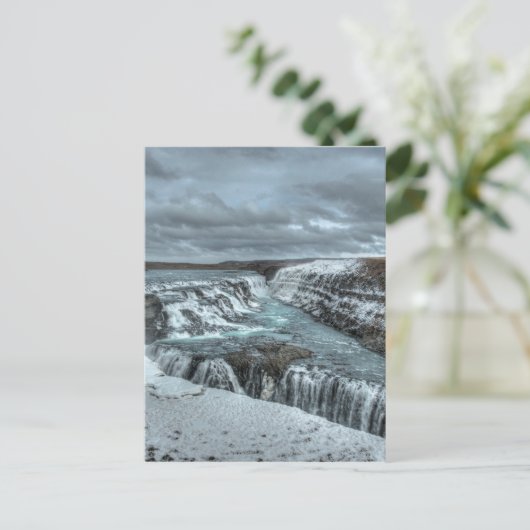 De Waterval van Gullfoss, IJsland Briefkaart (Staand voorkant)
