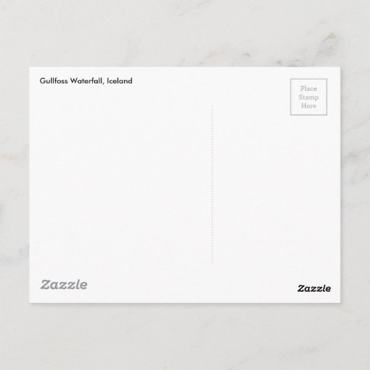 De Waterval van Gullfoss, IJsland Briefkaart (Achterkant)