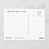 De Waterval van Hawaï van Aloha Briefkaart (Achterkant)