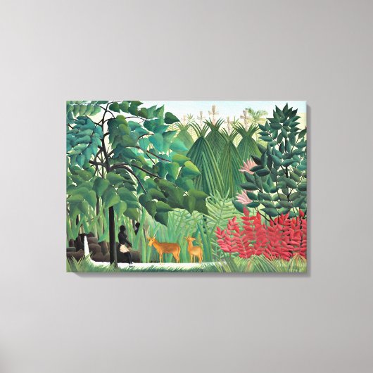 De waterval van Henri Rousseau Canvas Afdruk (Voorkant)