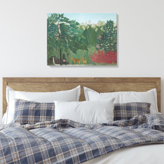 De waterval van Henri Rousseau,  kunst Canvas Afdruk (Insitu (Slaapkamer))
