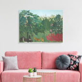 De waterval van Henri Rousseau,  kunst Canvas Afdruk (Insitu (Woonkamer))
