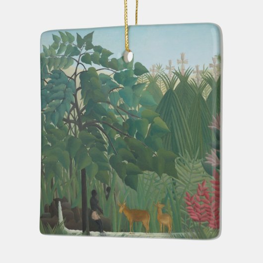 De waterval van Henri Rousseau,  kunst Keramisch Ornament (Links)