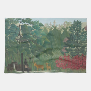 De waterval van Henri Rousseau,  kunst Theedoek