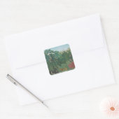 De waterval van Henri Rousseau,  kunst Vierkante Sticker (Envelop)