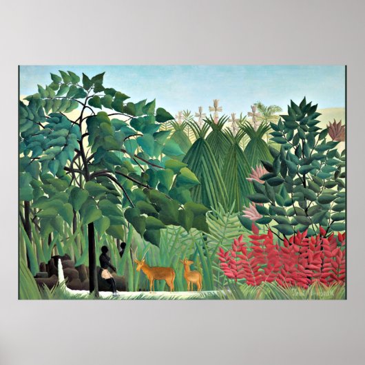 De waterval van Henri Rousseau Poster (Voorkant)