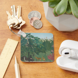 De Waterval van Henri Rousseau, Vintage Fine Art Sleutelhanger