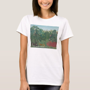 De Waterval van Henri Rousseau, Vintage Fine Art T-shirt