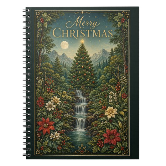 De Waterval van Kerstmagie Notitieboek (Voorkant)