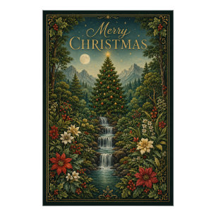 De Waterval van Kerstmagie Perfect Poster