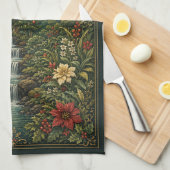 De Waterval van Kerstmagie Theedoek (Quarter Fold)