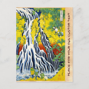 De waterval van Kirifuri in Kurokami in Shimotsuke Briefkaart