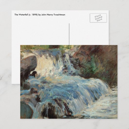 De waterval van Tarreman, impressionisme Briefkaart (Voorkant / Achterkant)