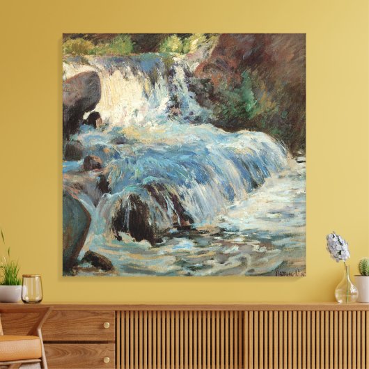 De waterval van Tarreman,  impressionisme Canvas Afdruk (Insitu (Woonkamer))