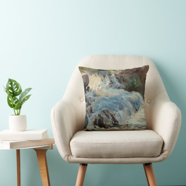 De waterval van Tarreman,  impressionisme Kussen (Stoel)