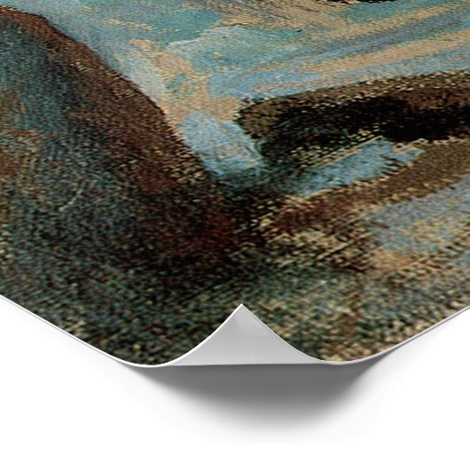 De waterval van Tarreman, impressionisme Poster (Hoek)