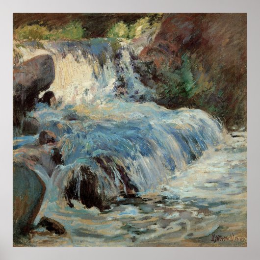 De waterval van Tarreman, impressionisme Poster (Voorkant)