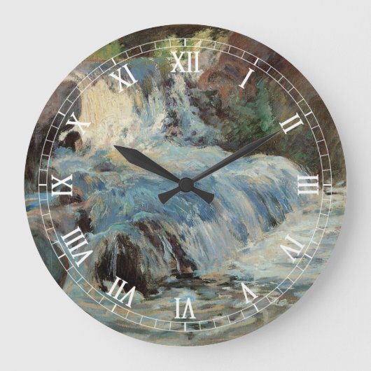 De Waterval van Twachtman, Vintage Impressionisme Grote Klok (Voorkant)