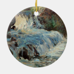 De Waterval van Twachtman, Vintage Impressionisme Keramisch Ornament