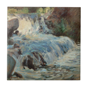 De Waterval van Twachtman, Vintage Impressionisme Tegeltje