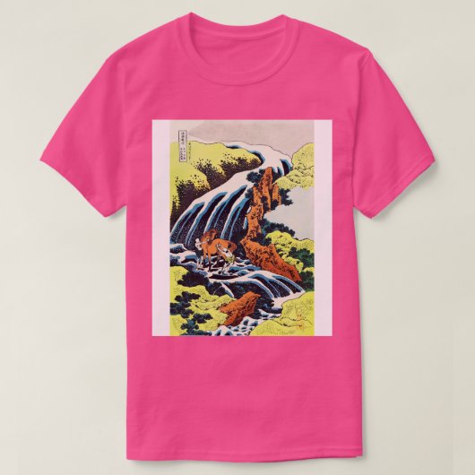 De waterval waar Yoshitsune zijn paard waste T-shirt (Design voorkant)
