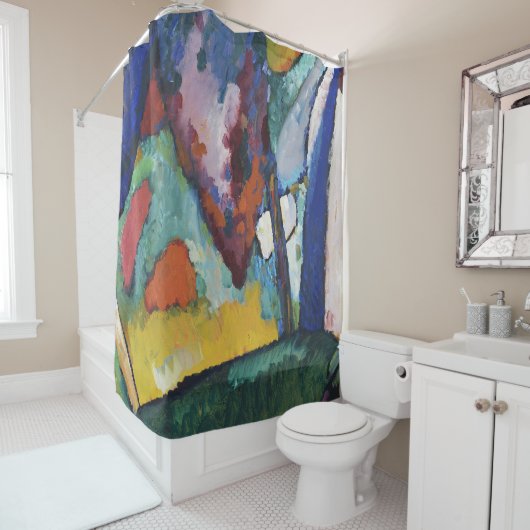 De waterval - Wassily Kandinsky Douchegordijn (In situ)