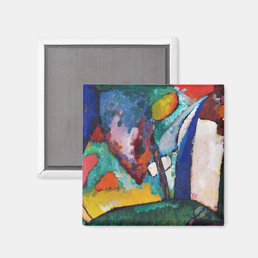 De waterval, Wassily Kandinsky Magneet (Voorkant / Achterkant)