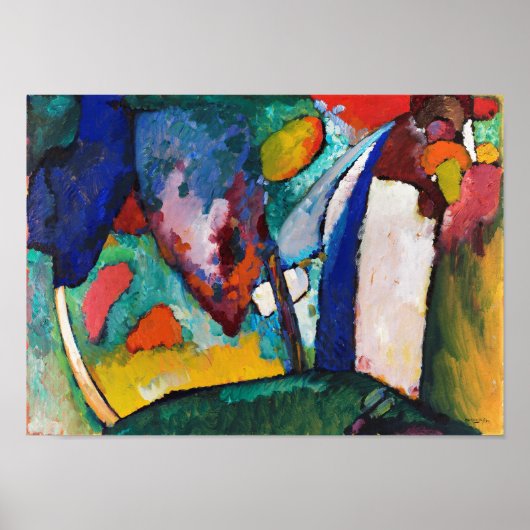 De waterval, Wassily Kandinsky Poster (Voorkant)