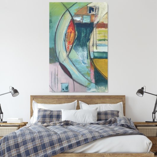 De "Watervallen" Canvas Afdruk (Insitu (Slaapkamer))