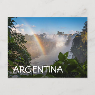 De Watervallen van Iguazú met Regenboog, Briefkaart