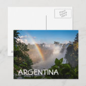 De Watervallen van Iguazú met Regenboog, Briefkaart (Voorkant / Achterkant)