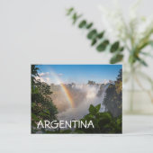 De Watervallen van Iguazú met Regenboog, Briefkaart (Staand voorkant)