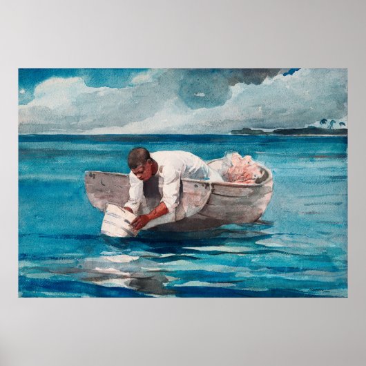 De waterventilator van Winslow Homer Poster (Voorkant)