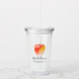 De Waterverf Apple van de Gift van de leraar Geper Acryl Drinkbeker