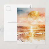 De Waterverf Beach Series Design 1 Briefkaart (Voorkant / Achterkant)