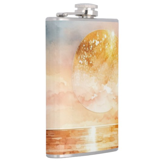 De Waterverf Beach Series Design 1 Heupfles (Rechts)