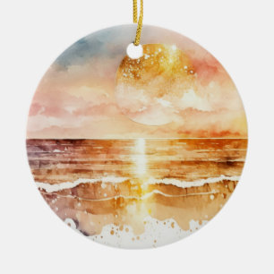 De Waterverf Beach Series Design 1 Keramisch Ornament