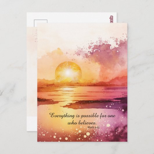 De Waterverf Beach Series Design 3 Briefkaart (Voorkant / Achterkant)