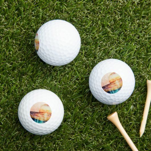 De Waterverf Beach Series Design 3 Golfballen (Insitu Gras)
