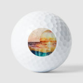 De Waterverf Beach Series Design 3 Golfballen (Voorkant)
