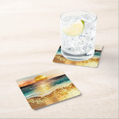 De Waterverf Beach Series Design 3 Kartonnen Onderzetters (Insitu)